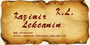 Kazimir Lekčanin vizit kartica